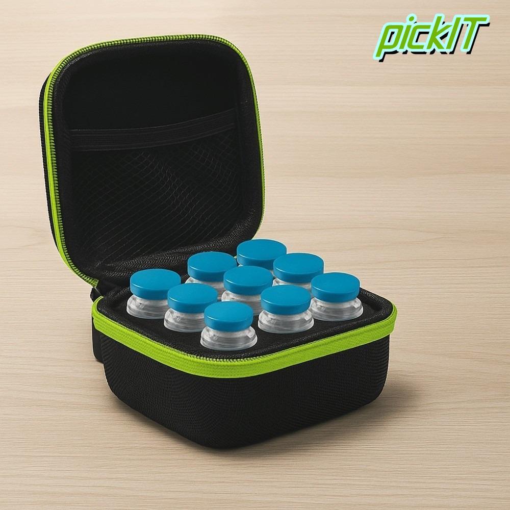PICKIT EVA Insulin Organizer,ขนาดใหญ่ความจุสวมใส่Insulin Vial Protector,Organizer 10ML 9 Vialsกันน้ํ