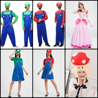 🔥 ชุดมาริโอ้ ชุดลุยจิ ชุดเจ้าหญิงพีช ชุดเห็ด ชุดคอสเพลย์มาริ…