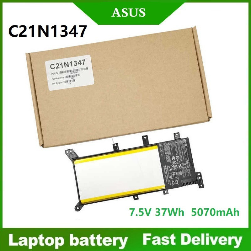 ☸ASUS แบตเตอรี่โน๊ตบุ๊ค C21N1347 ของแท้ ใส่ ASUS K555L X555 X555LA X555LD X555LN C21N1347 7.5V 4840m