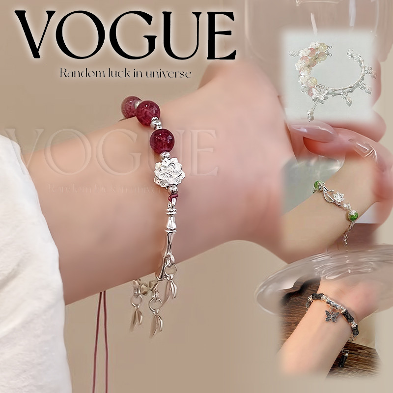Vogue พร้อมส่ง สร้อยข้อมือ กำไรข้อมืด สไตล์สาวจีน สีสดใส (BRL-18/BRL-19/BRL-20/BRL-21)