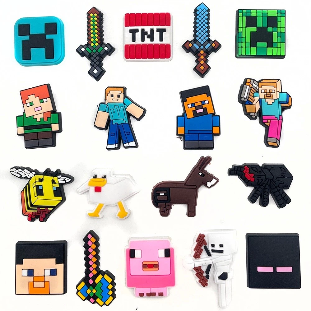 18 ชิ้น/เซ็ตรองเท้า Charm MEIDJ ตัวติดรองเท้า Pvc ตัวการ์ตูน สำหรับตกแต่ง MEIDJ Diy รองเท้าหัวโต ติดง่าย น่ารัก