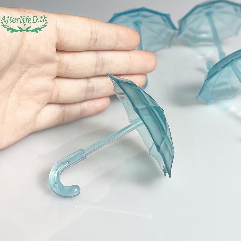 AF 1 ชิ้นบ้านตุ๊กตาอุปกรณ์เฟอร์นิเจอร์ร่มพลาสติกใสตกแต่งบ้านของเล่นเด็ก A