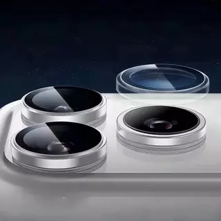 ฟิล์มกล้อง For iphone 17 17Air 17Pro 17Promax /16/15/14/13/12/11 Pro Promax ป้องกันฝาครอบเต็ม กระจกนิรภัย วงแหวนขอบโลหะ