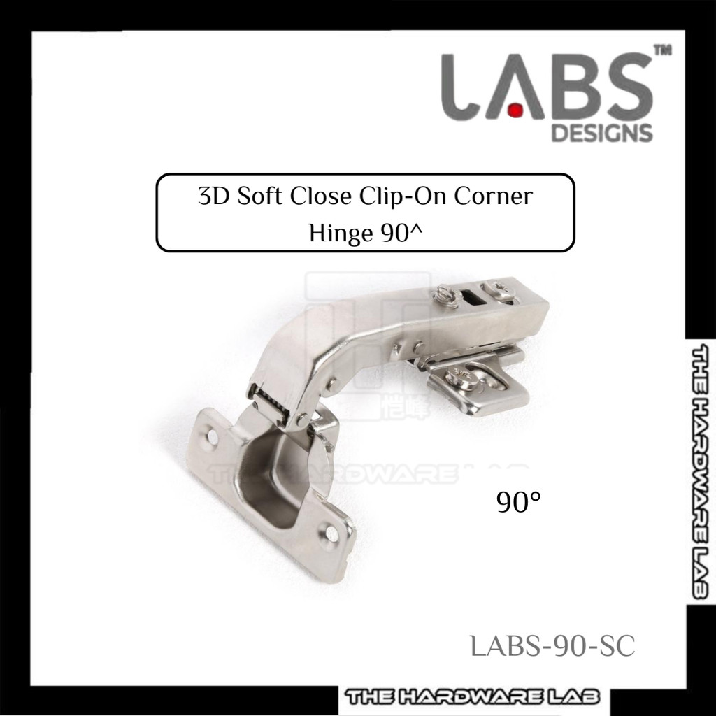 {The Hardware Lab}Labs Design 3D Soft Close Clip-On มุมบานพับ 90^