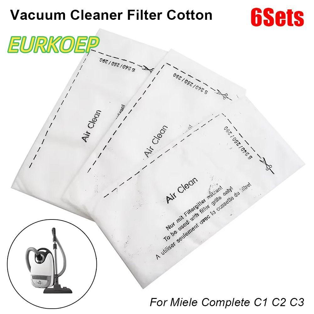 MAILE 6 ชุดกรองผ้าฝ้าย,แพ็ค Air Clean ตัวกรองเครื่องดูดฝุ่น,ตัวกรองไอเสียเครื่องใช้ในบ้านอะไหล่สําหร