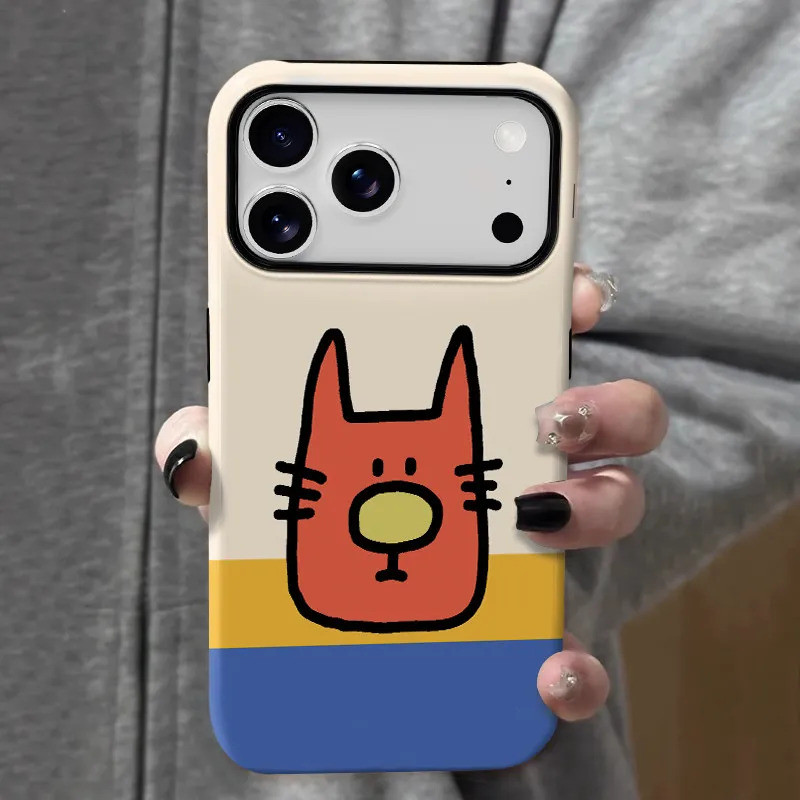 Two-in-One Hard Case เหมาะสําหรับ iPhone 14 16Pro น่ารัก Little Fox Avatar 11ProMax X XR 13 11Pro 7/