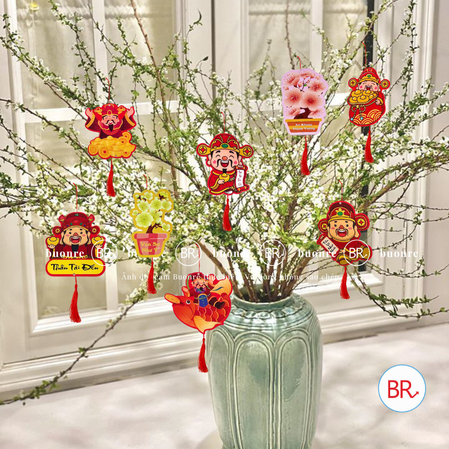 [HCMC EXPRESS]ชุดโชคลาภห้อยต้นพีชและแอปริคอตสําหรับตกแต่ง Tet 2026 - ตุ้มเชือกมีรูปทรงมากมายสําหรับต