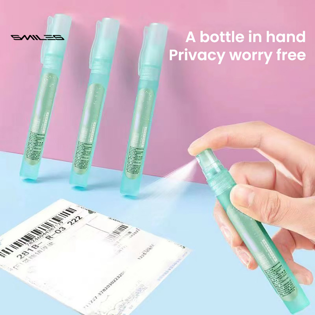 ยิ้ม|  Privacy Shield Spray 1/2/3/4/5/6 Pcs 10ml Privacy Cover Spray Pen for Documents Labels Packag
