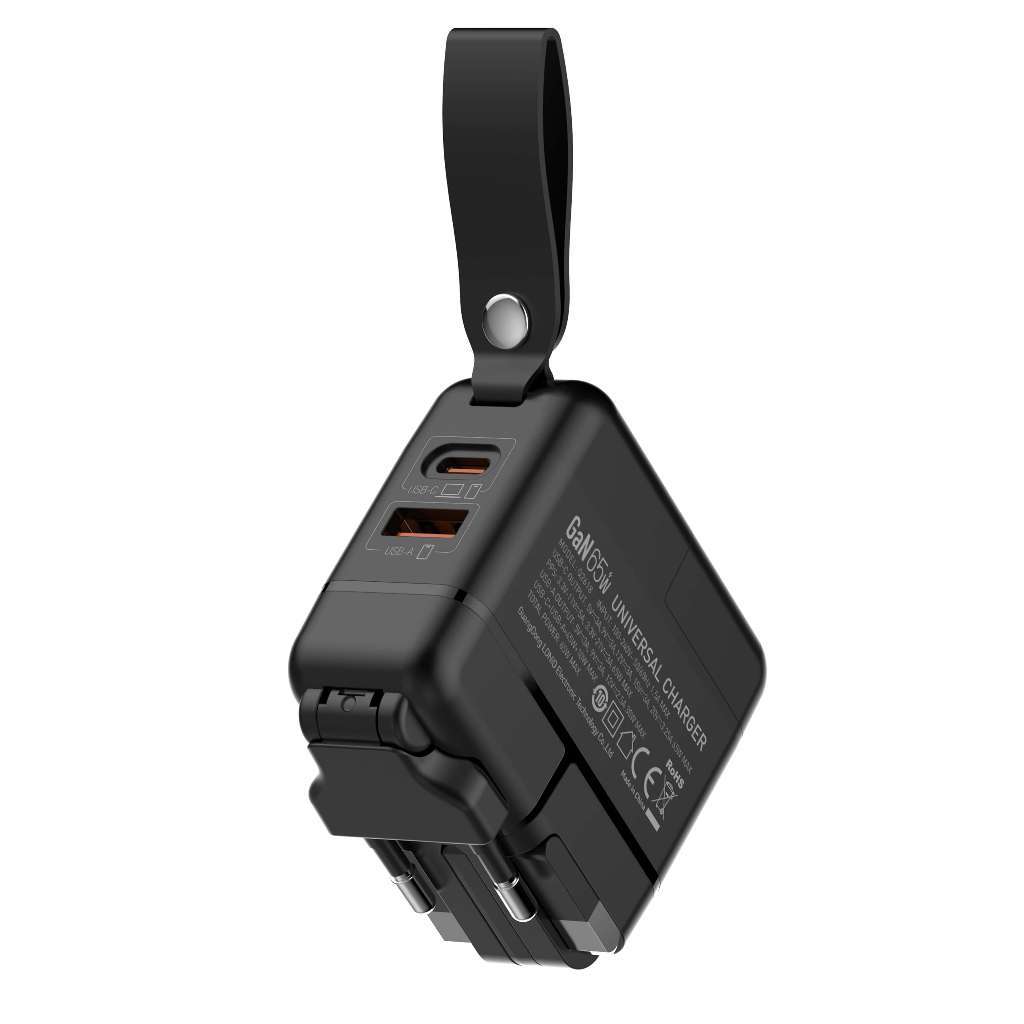 LDNIO Q2618 GaN 65W เครื่องชาร์จเดินทางแบบชาร์จเร็วอเนกประสงค์พร้อมอะแดปเตอร์พิน ราคา ถูกที่สุด ดีลบีเคเค แกลเลอรีภาพที่ 3