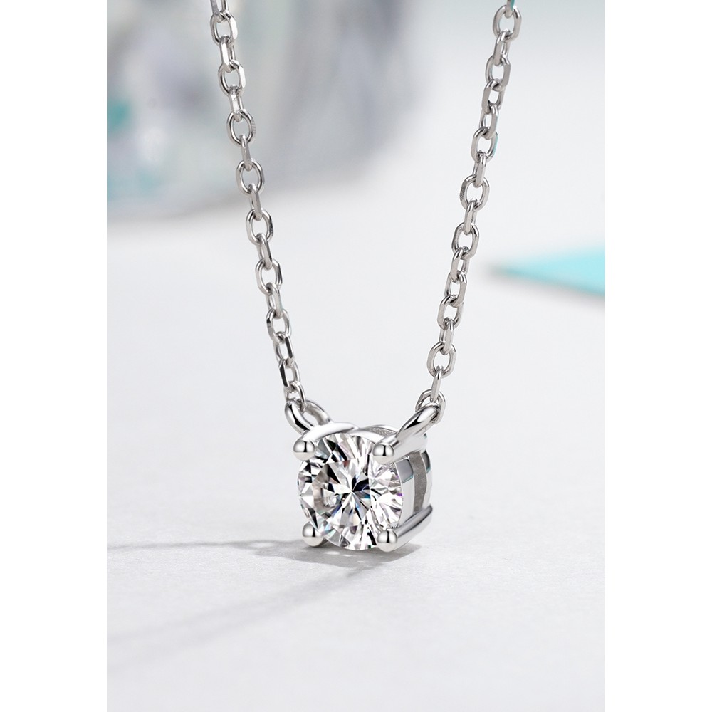 สร้อยคอนำเข้าจากเหอหนาน ประดับด้วยเพชรสังเคราะห์ CVD/HPHT พร้อมตัวเรือน 18K ทองคู่ะขาว