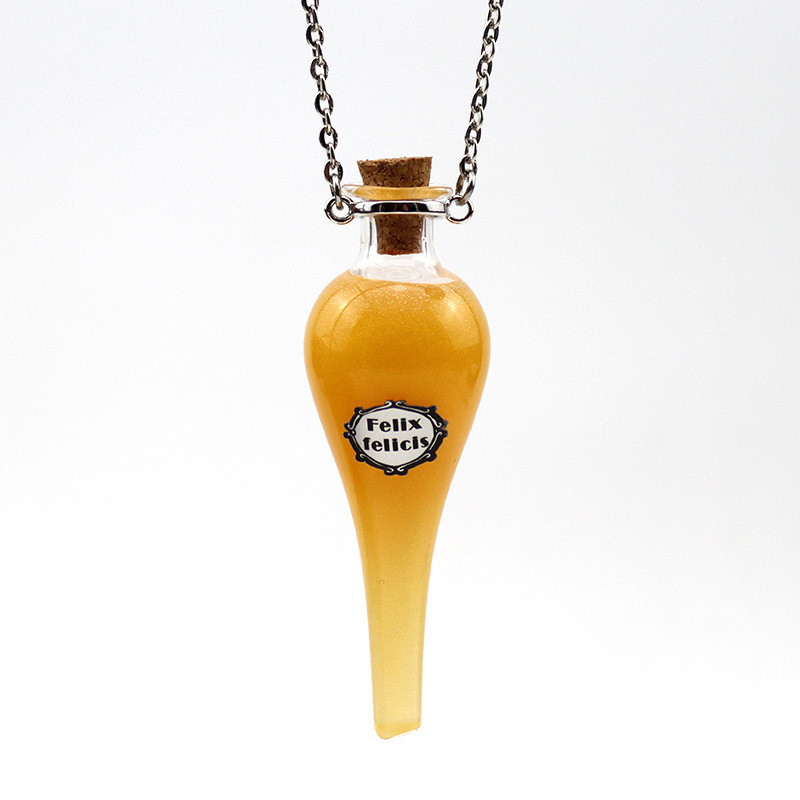 Lucky Bottle Necklace Wish Magic Potion Bottle Epoxy Glass Bottle Sweater Chain FAFV