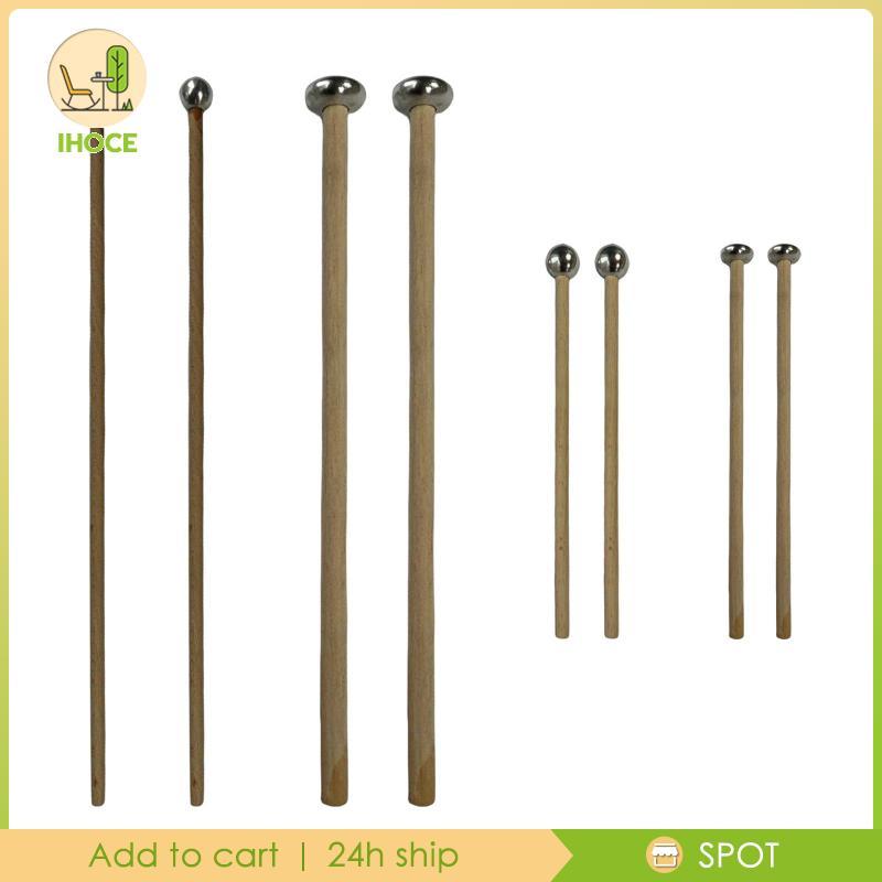 [Ihoce] 2x Glockenspiel Mallet Percussion Stick ด้ามไม้ Xylophone Mallet