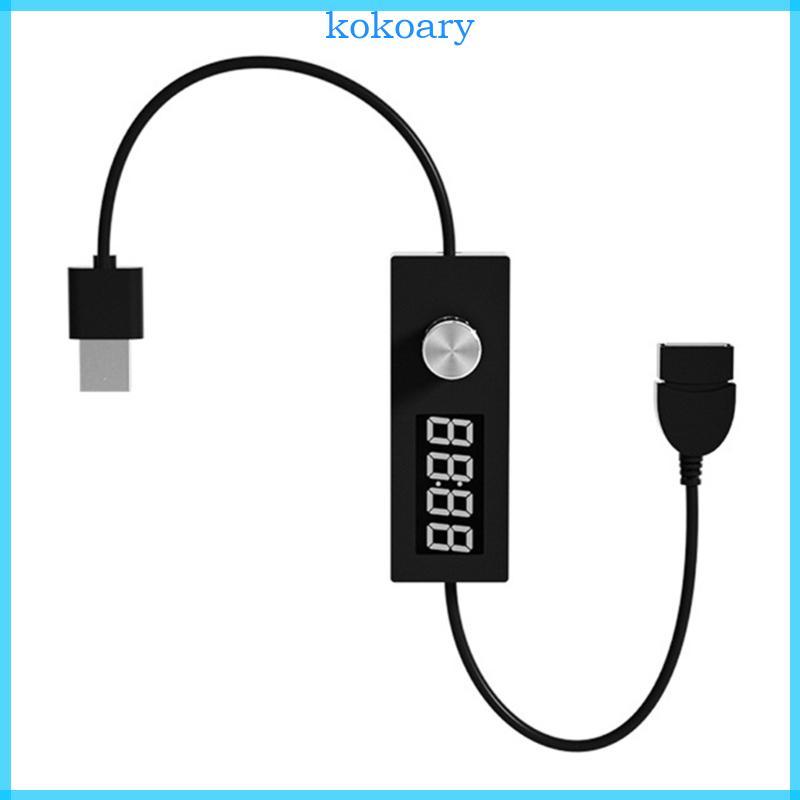 KOK การสลับไฟจับเวลา USB แบบปรับได้สําหรับโคมไฟพัดลมสูงสุด 24 ชั่วโมง 55Mins
