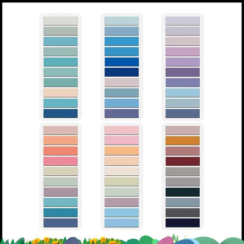 Super 1200Pcs เครื่องหมายหน้า,Morandi Sticky Note Tabs สี Writable และ Repositionable Book Flags Tab