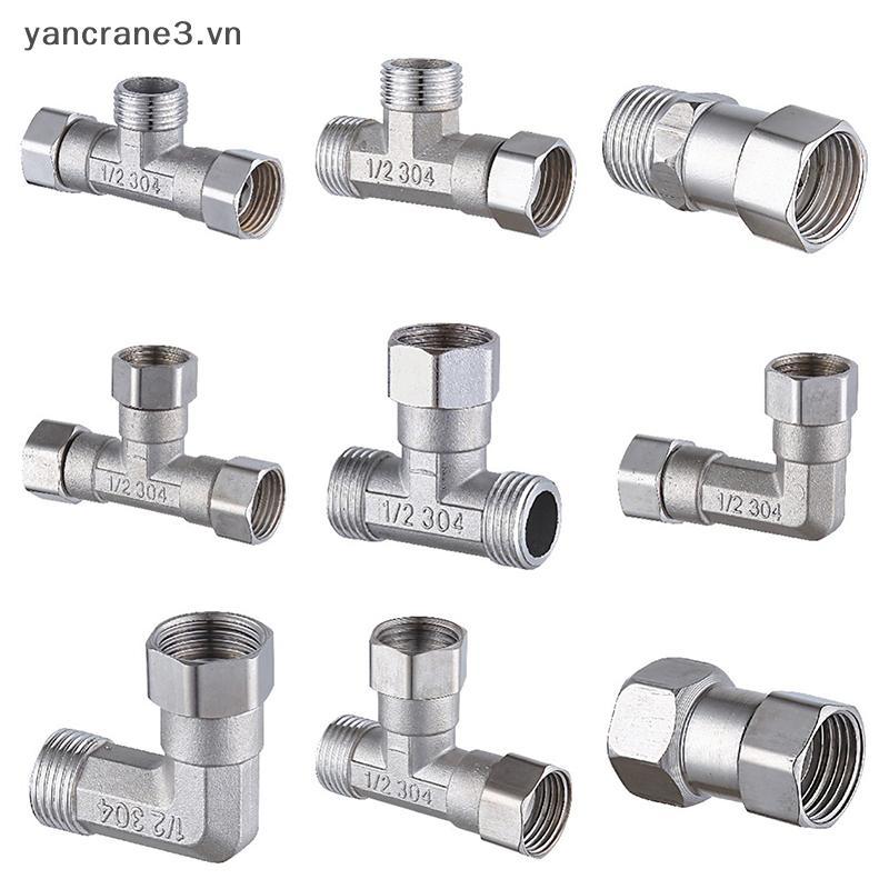 {YAN} อะแดปเตอร์ T สแตนเลส G1/ 2" T-Valve Diverter วาล์วสามทางอุปกรณ์สําหรับ Bath Bidet er ฝักบัว {y