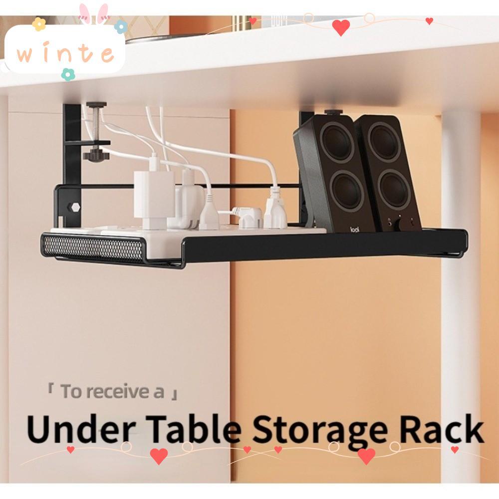 WINTE Cable Organizer, Under Desk Storage Shelf Cable Management Tray, Tray Cable Management Rack St