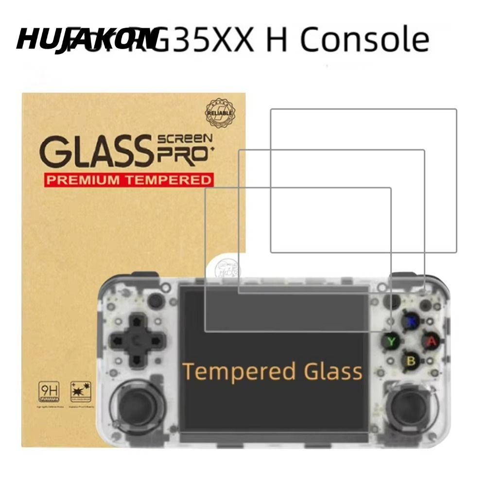 HUJAKON ฟิล์มกันรอยหน้าจอ, กระจกนิรภัย 9H HD, 2024 ฟิล์มป้องกันรอยขีดข่วนที่ทนทานสําหรับ Anbernic RG