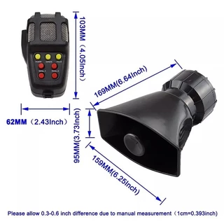ไซเลนรถยนต์ เครื่องรถยนต์ 7เสียง 100W 120-150dB ไมโครโฟนลําโพงรถยนต์รถจักรยานยนต์ ลําโพงไซเรน12V/24V