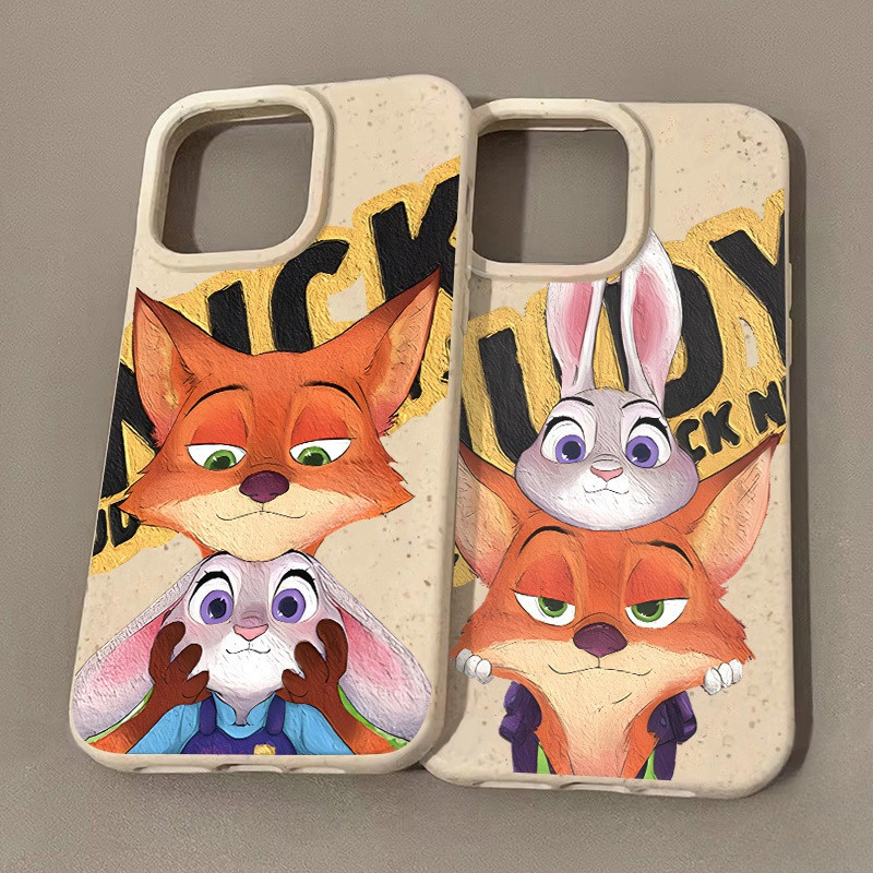 เคสไอโฟน11 ซูมหัวกระต่ายสุนัขน่ารักย่อยสลายได้นุ่มสำหรับ iPhone 17 16 13 11 12 15 14 Pro Max 7Plus 8 15 16 6s Plus XR X