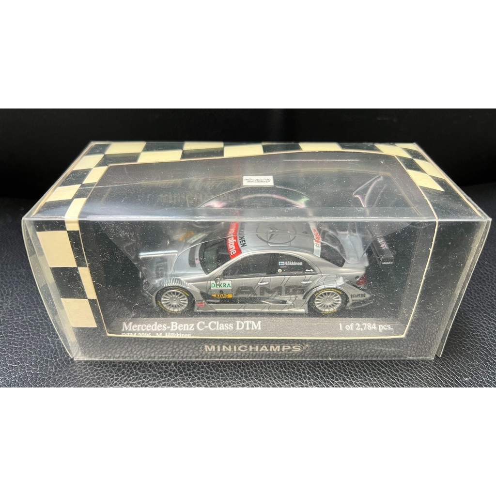 Minichamps 1/43 Benz C-Class DTM Racing Model, Silver Body with DEKRA และ BOSCH Racing Logo, with Or