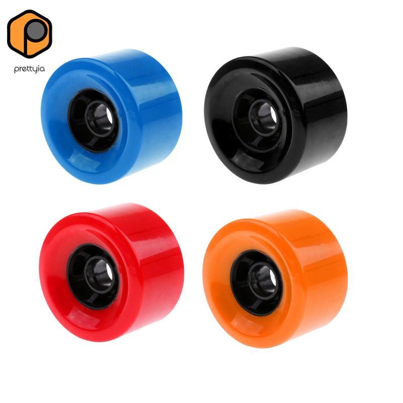 Prettyia Longboard ล้อสเก็ตเตอร์แบบStreet Wheel PU สำหรับการปรับแต่งและใช้งานสเก็ตบอร์ดไฟฟ้า