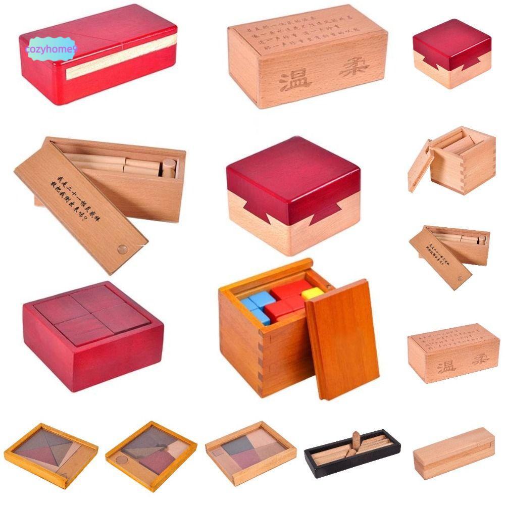 COZYHOME9 ไม้สมอง Teaser ปริศนา, เปิดกล่องปริศนาปลดล็อค IQ Puzzle Mind Brain Teaser, ปลดล็อคเกม Inte