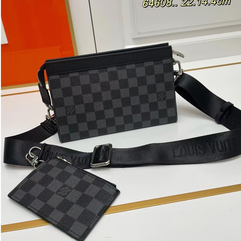 Fashion Pitt มีประมาณ Mail Prepare M64608 กระเป๋าผู้ชายรุ่นใหม่ พร้อมกล่อง PJY0 D36 e04. 551
