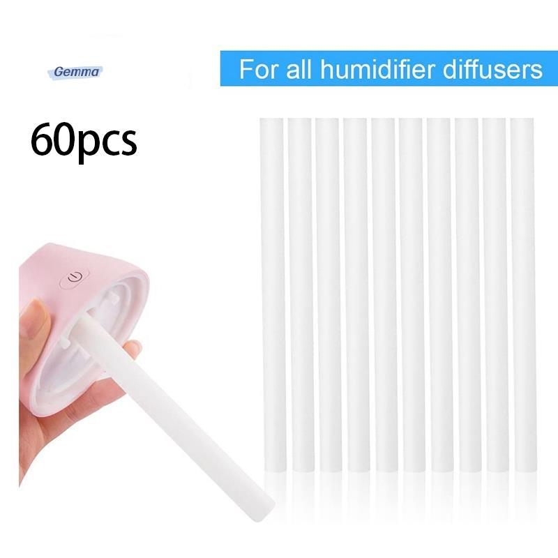 60 ชิ้นสําลีกรองเติม Sticks เปลี่ยน Wicks สําหรับแบบพกพาส่วนบุคคล USB Powered Humidifiers Aroma Make