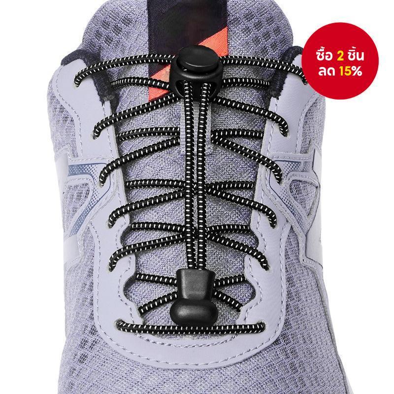 1 คู่ไม่มีผูกเชือกผูกรองเท้ายืดหยุ่น 23 สียืดล็อคลูกไม้ขี้เกียจสําหรับรองเท้าผ้าใบ