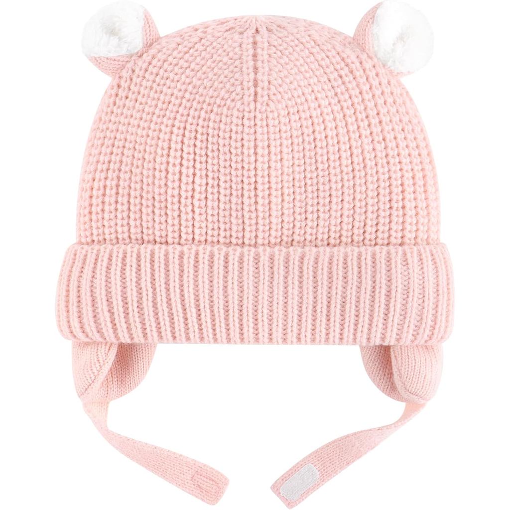 Duoyeree Cozy Baby Beanie with Earflaps and Fleece Lining - Winter Hat for Baby Boys & Girls