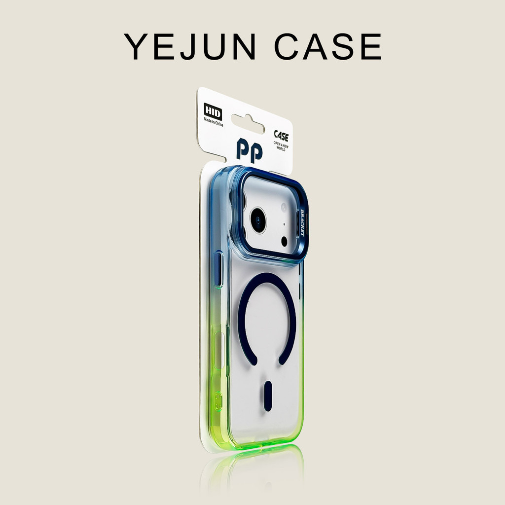สีฟ้า การไล่ระดับสี แม่เหล็กดูดเคสโทรศัพท์สําหรับ ไอโฟน17 16 15 14 13 มือโปร สูงสุด กันกระแทกป้องกันกล้องป้องกันการหล่นฮาร์ดปกหลัง