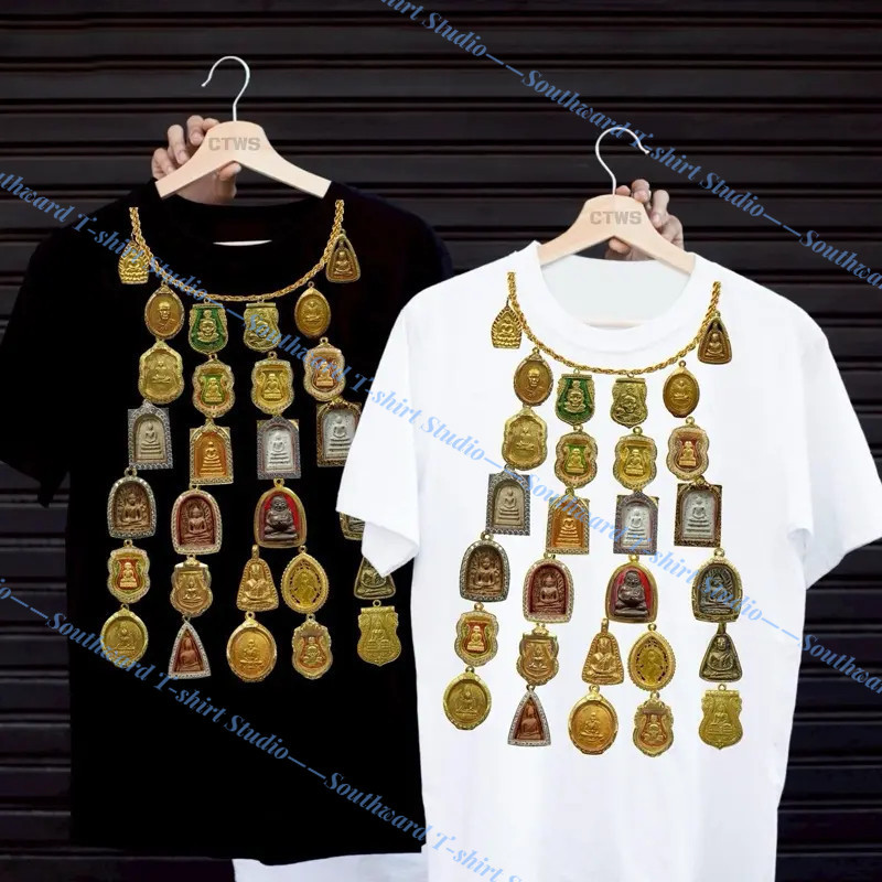💥 เสื้อผู้ชาย เสื้อยืด oversize สตรีท เกรดพรีเมียม โคตรนุ่ม เสื้อคอตตอน100% ไม่หดตัวลาย ลาย "Amulet necklace"