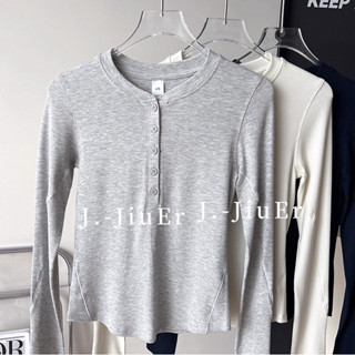 YOGATRUTH ท้อปสำหรับวิ่งหญิงแบบครึ่งเปิดคอ แขนยาว ยืดหยุ่นสู…