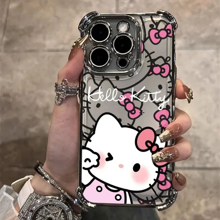 สําหรับVivo Y31 Y21D Y35 Y76 Y77 Y78 Y36 Y27S Y18 Y28 Y29 Y04 Y29S Y400 Proเคสโทรศัพท์สี่มุมถุงลมนิรภัยAnti fall soft Kawaii Hello Kitty Cat Cover ราคา ถูกที่สุด ดีลบีเคเค แกลเลอรีภาพที่ 7