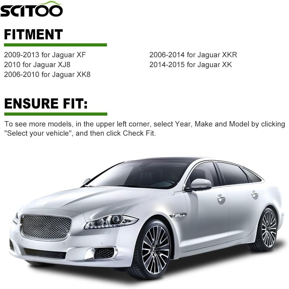 SCITOO Keyless Entry Remote Key Fob SHELL CASE Replacement for 5 Buttons Uncut Car Key for Jaguar XF