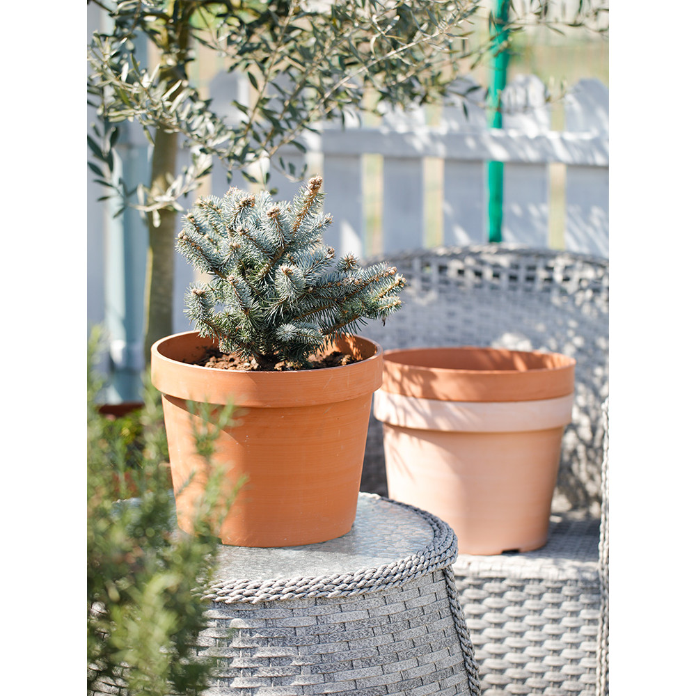 You Xun Plant Eternal Series เครื่องปั้นดินเผาเลียนแบบระเบียงพลาสติกปลูกกระถางดอกไม้ขนาดใหญ่ในครัวเร