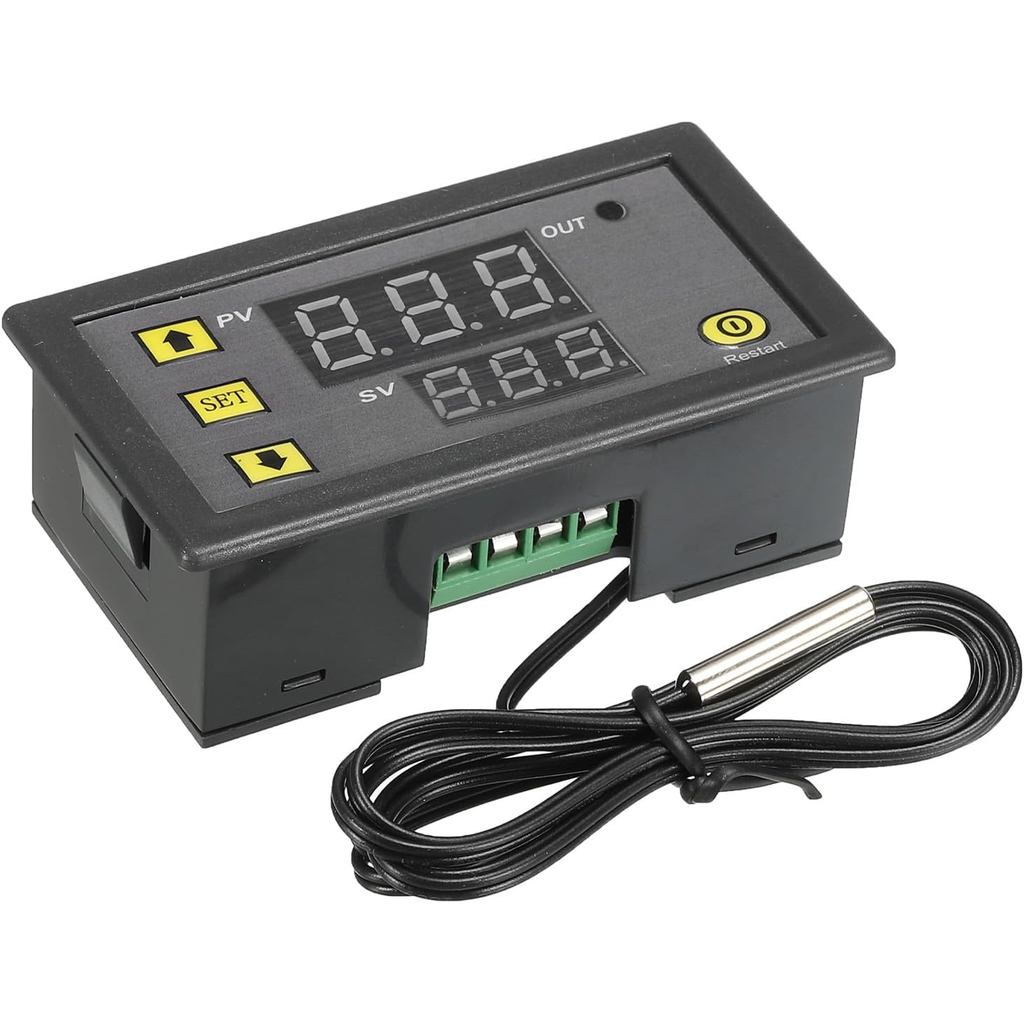 MOCCANIXITY 2 แพ็ค W-3230 10A DC 24V Digital LED Temperature Controller Thermostat ความร้อนและ Cooli