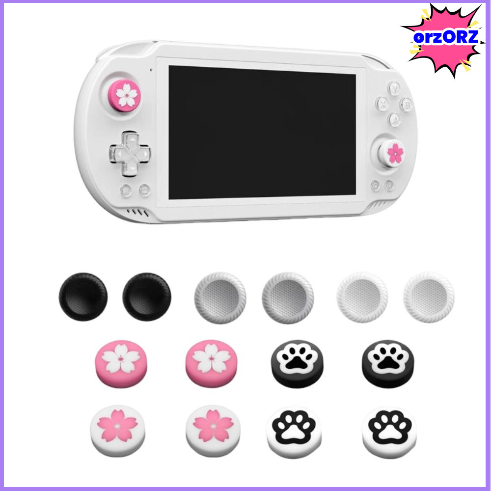 ORZORZ 4PCS เกมคอนโซลจอยสติ๊ก Rocker,ซิลิโคนลื่นจอยสติ๊กขนาดใหญ่หมวก,ที่มีสีสันอุปกรณ์เสริมเปลี่ยนหม