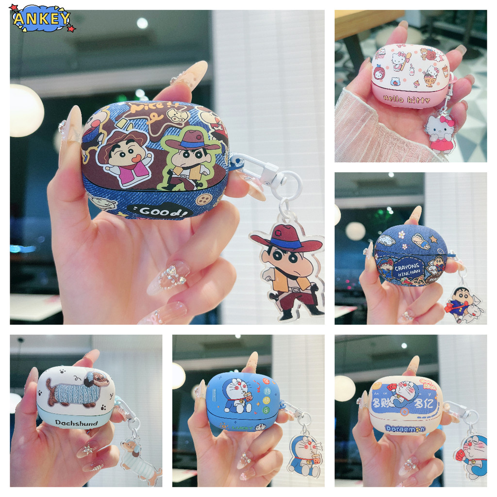 Case for Baseus Bowie M3s / M2s / M2s Pro / MC1 Pro / MC1 Open-Ear / Bass BP1 Pro ANC / EP10 Pro / Inspire XC1 Case Headphone Cover Water Sticker cute KT cat Doraemon pattern
