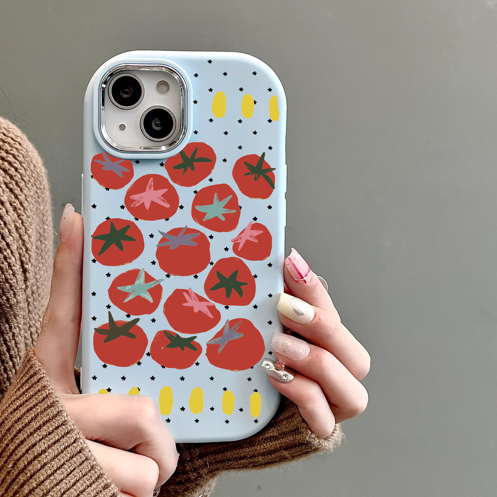 ปลอกมะเขือเทศน่ารัก infinix Smart8 Hot40i Hot30 Note40 Hot50i Note12 Note50 itel A80 P55 P65 RS4 S23