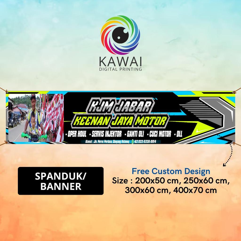 Jabar Jaya มอเตอร์สีดํา BANNER Keenan Jaya MMT Custom BANNER 400x70