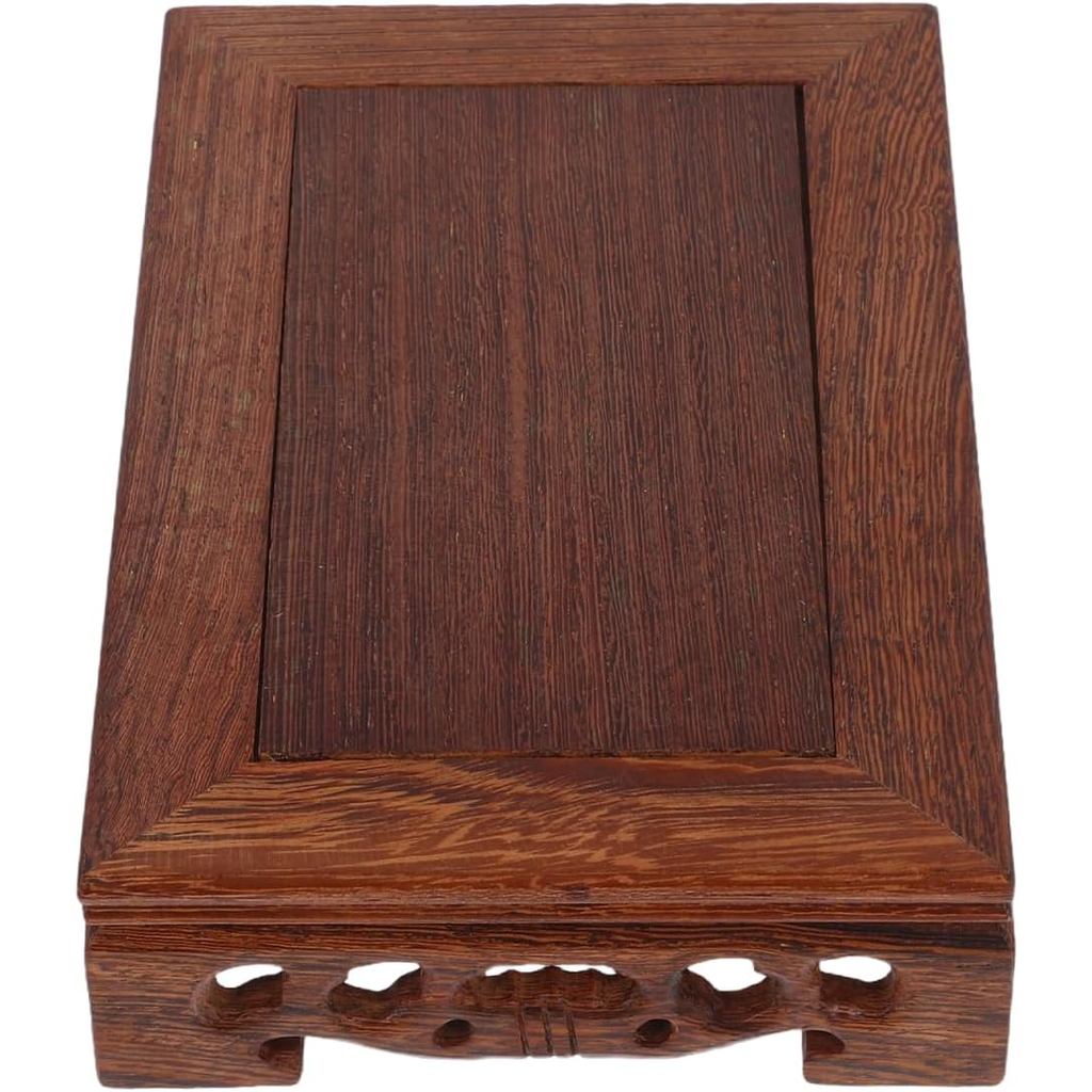 เกลอาวี ไม้ยืนแสดงสี่เหลี่ยมฐานไม้เนื้อแข็งสําหรับแจกันดอกไม้หยกประติมากรรมเครื่องประดับแสดงแท่นตกแต