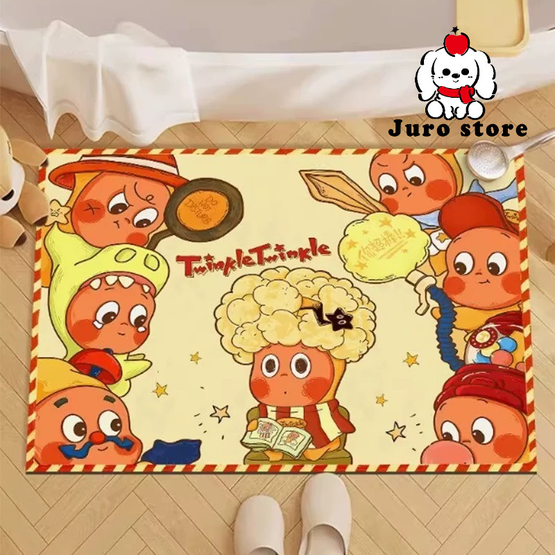 JURO POPMART TWINKLE MOTIF FLOOR MAT WITH CUTE CHARACTERS/BATHROOM MAT/KOREAN DESIGN