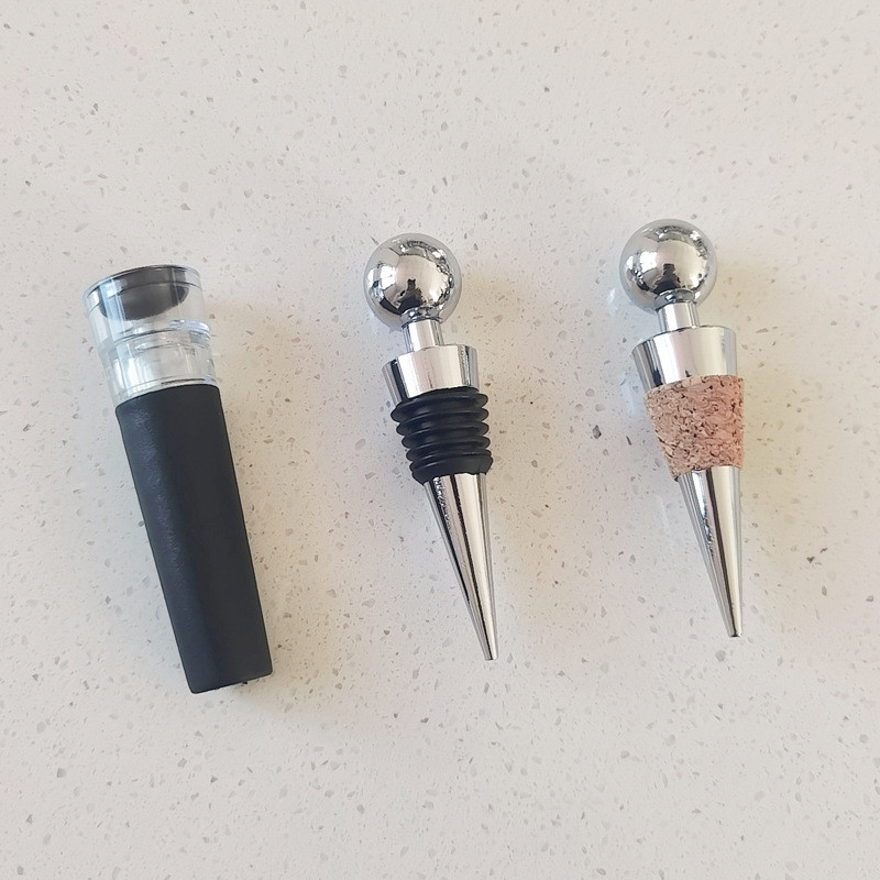 ซิลิโคน DIY Red Stopper สูญญากาศ Cork สังกะสีอัลลอยด์ Drop กาวสด-เก็บสีแดงขวด Stopper อลูมิเนียมรอบข