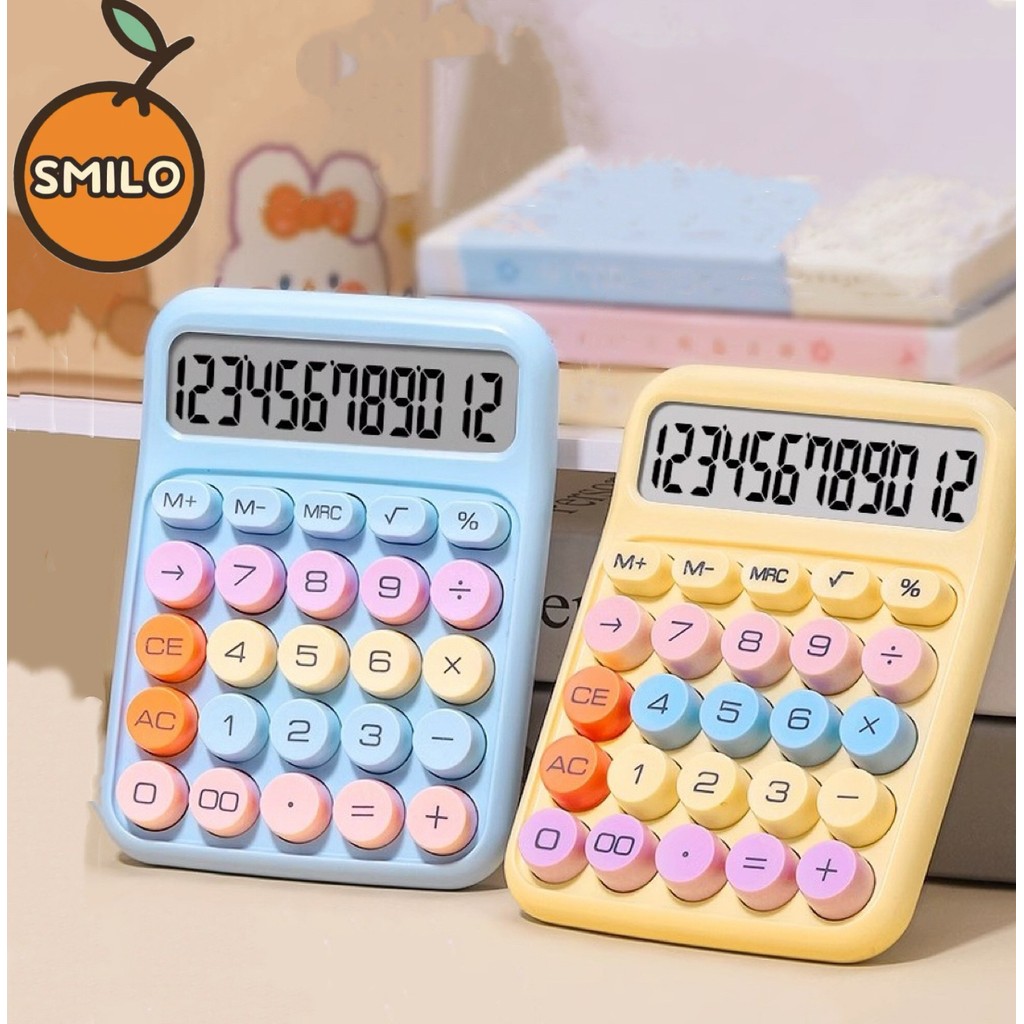 SMILO คิดเลข เครื่องคิดเลข หน้าจอขนาดใหญ่ 12 หลัก ใช้งานง่าย สําหรับโรงเรียน และสํานักงาน