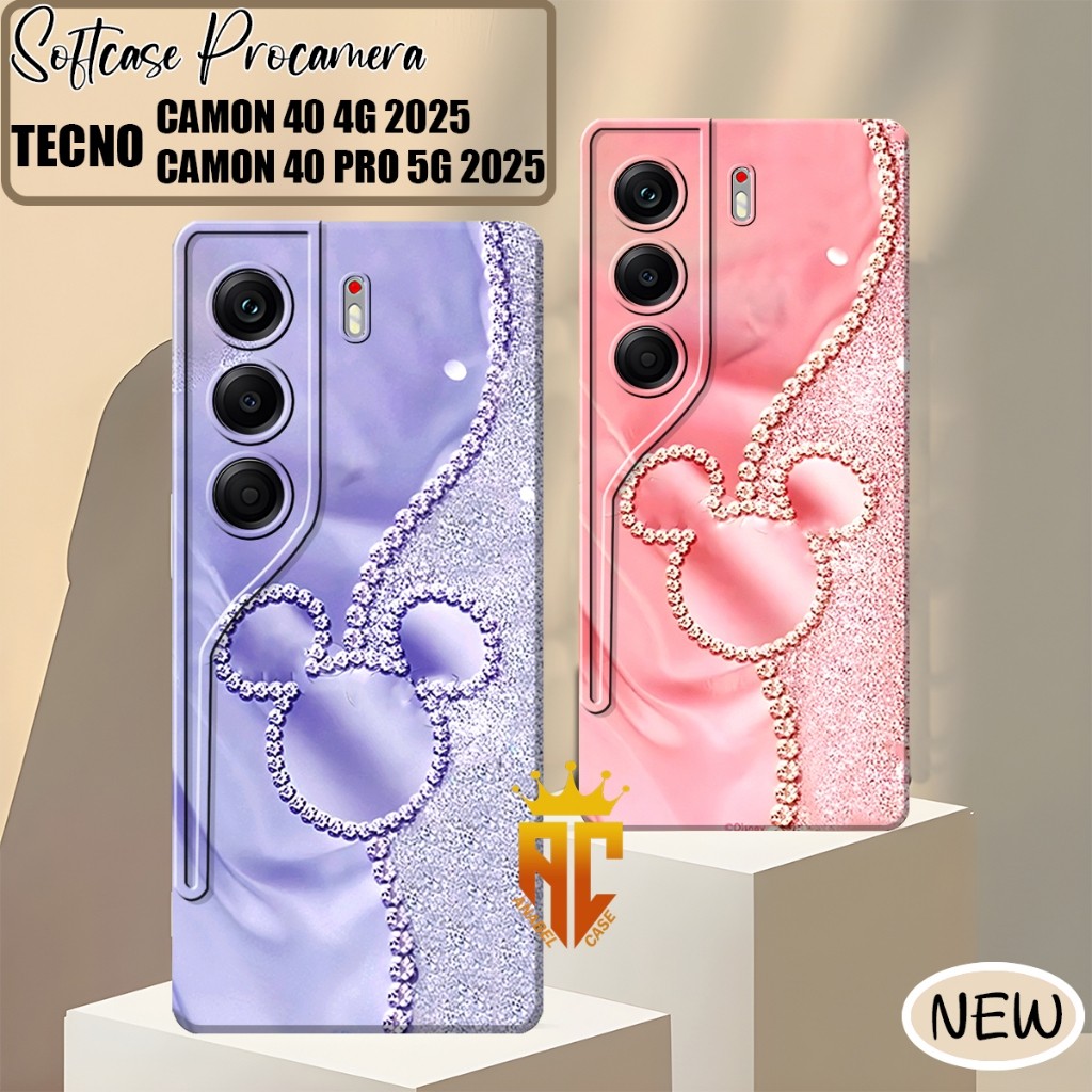 Softcase Tecno Camon 40 4G / Tecno Camon 40 Pro 4G / 5G 2025 ล่าสุด Mickey Bead Motif Casing - Case 