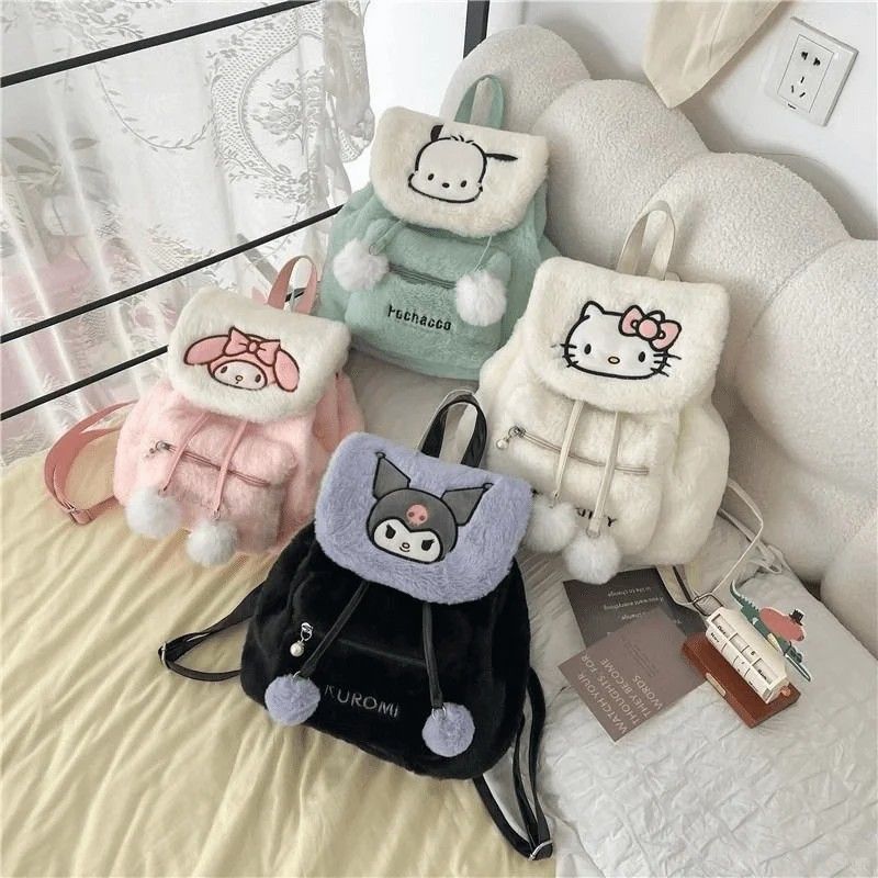 พร้อมส่ง 2025 Mikasa Ou Pacha Dog Plush Book Student Girl Cute Class Shoulder Bag Backpack