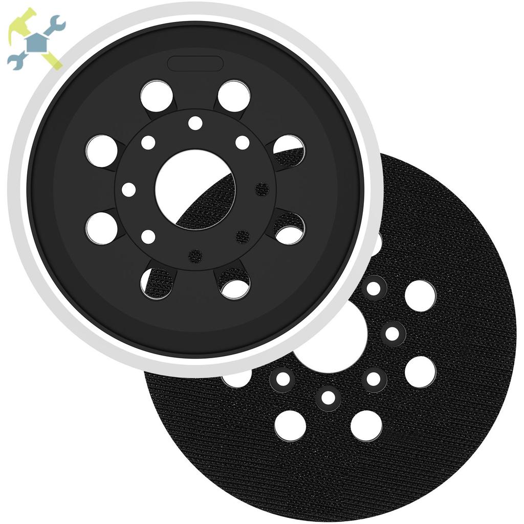2 ชิ้น Sander Pad ใช้งานร่วมกับ ROS10/ROS20/ROS20VS 5 นิ้ว Premium Sander Backing Pad 8 หลุม SHOPTKC