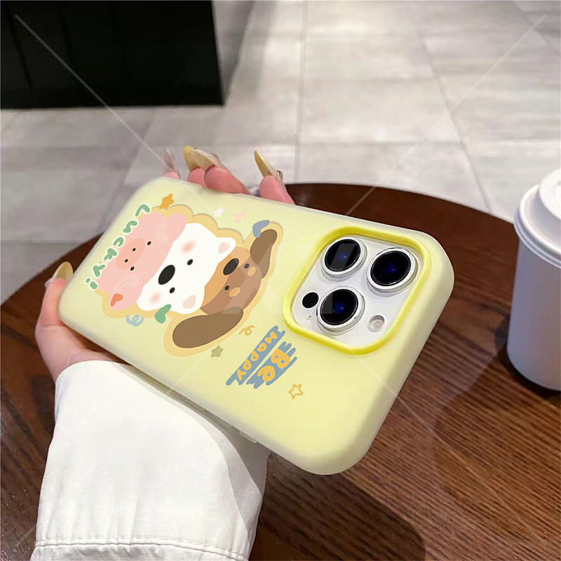 2 ใน 1 เคส VIVO Y17 Y15 Y12 Y11 Y12i Y17S Y16 4G Y04 Y19E Y02 Y02T Y02A S1 การ์ตูนสุนัขหมีน้อยหมูน้อยเคสโทรศัพท์ - รูปที่ 4