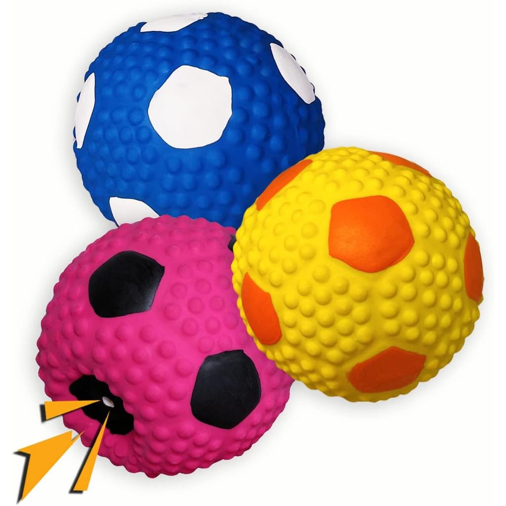 Soft Squeaky Dog Ball 2.56, Latex Squeaky Dog Toys สําหรับสุนัขขนาดกลางและสุนัขขนาดเล็กดึง, Chase 3 